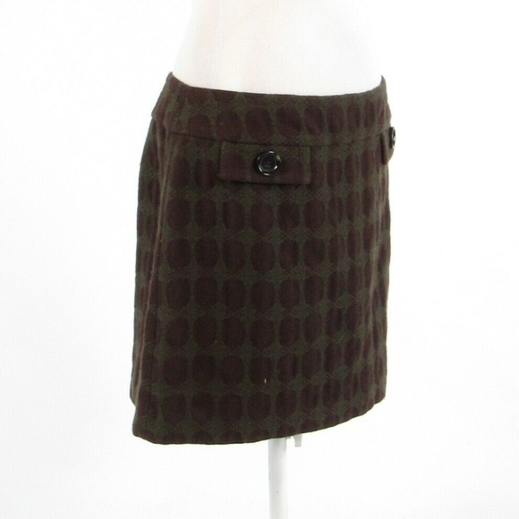Brown green MICHAEL KORS A-line skirt 10 - Picture 3 of 8